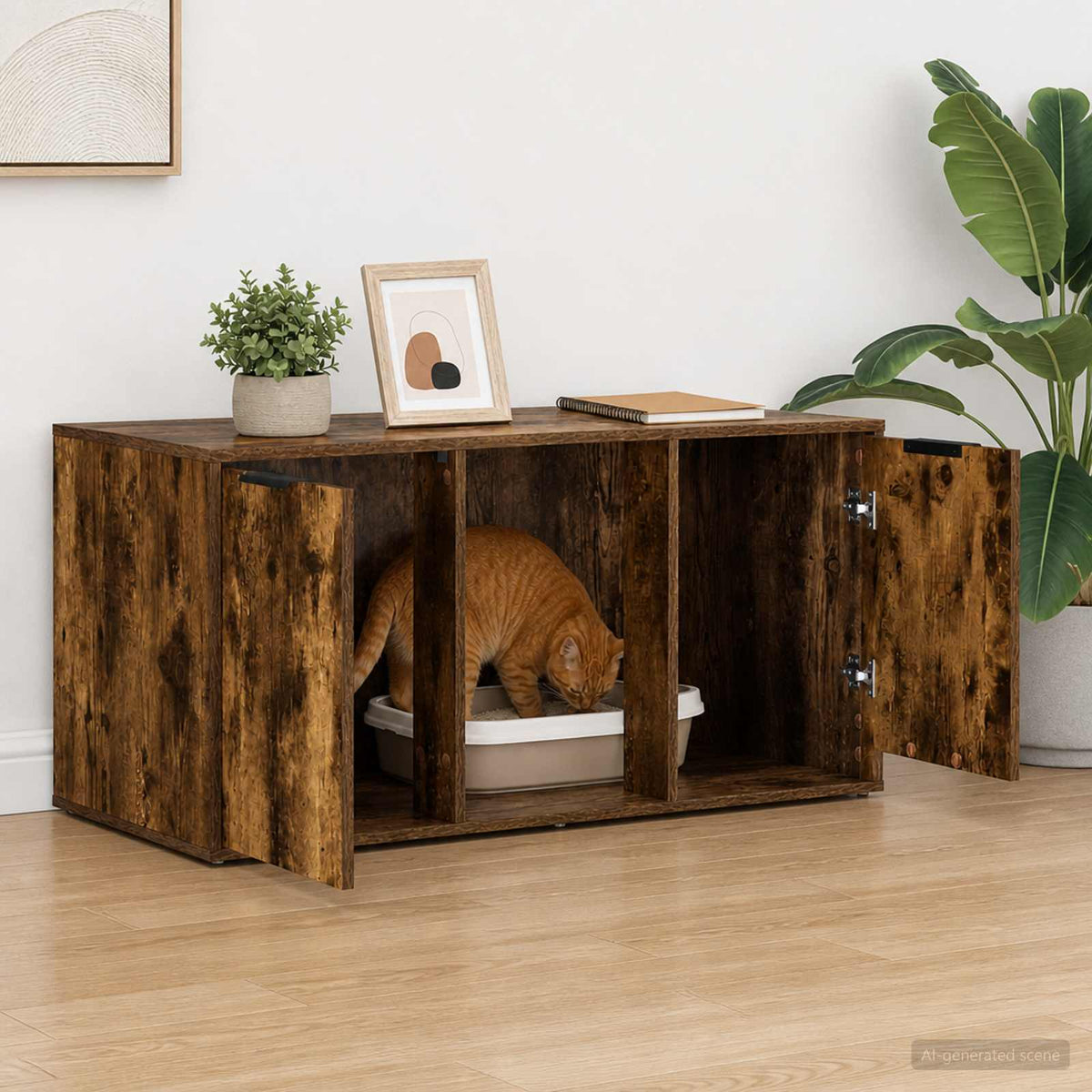 Kattenkrat Meubel Bewerkt Hout