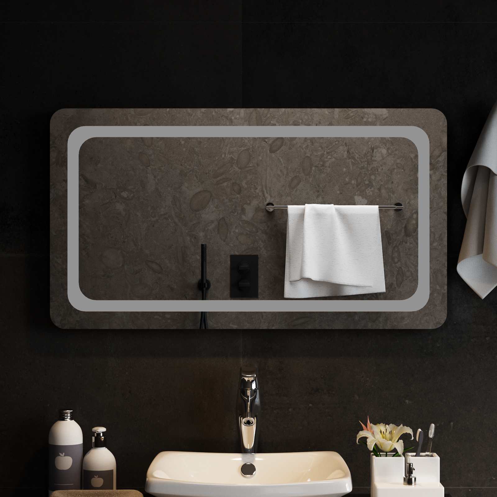 Led Badkamer Spiegel Transparant Gehard Glas