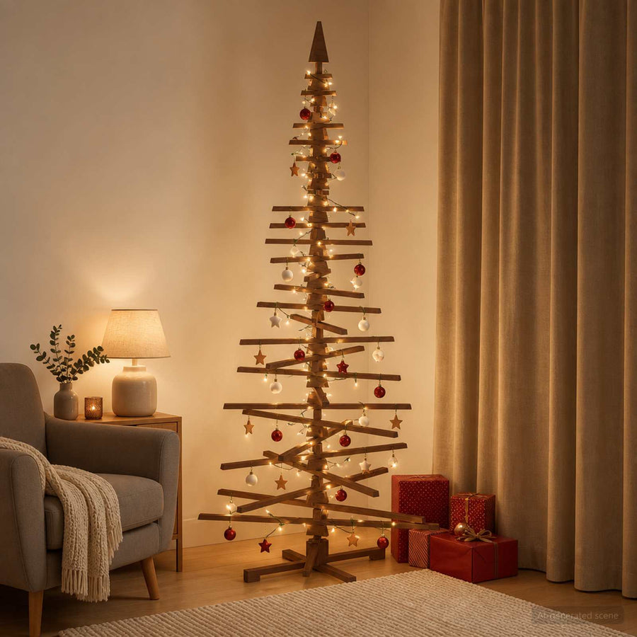 Houten Kerstboom Kotka 240 Cm Massief Grenenhout — Default Title