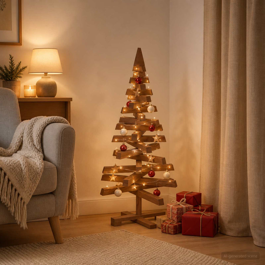 Houten Kerstboom Kotka 90 Cm Massief Grenenhout — Default Title