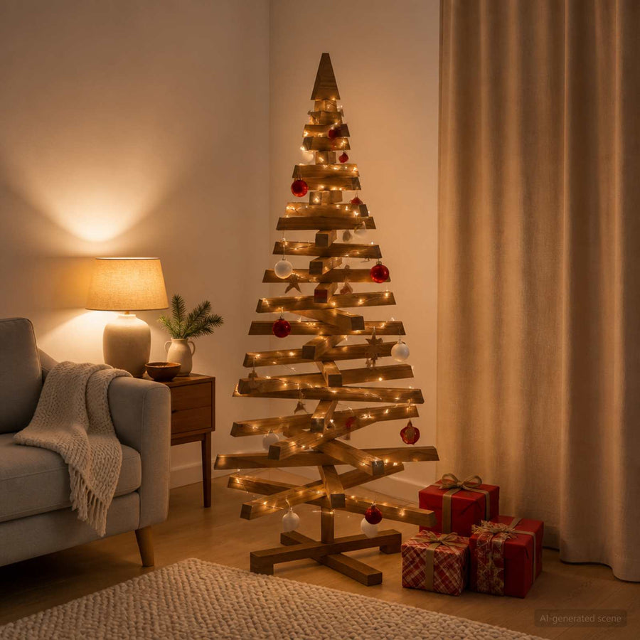 Houten Kerstboom Kotka 120 Cm Massief Grenenhout — Default Title