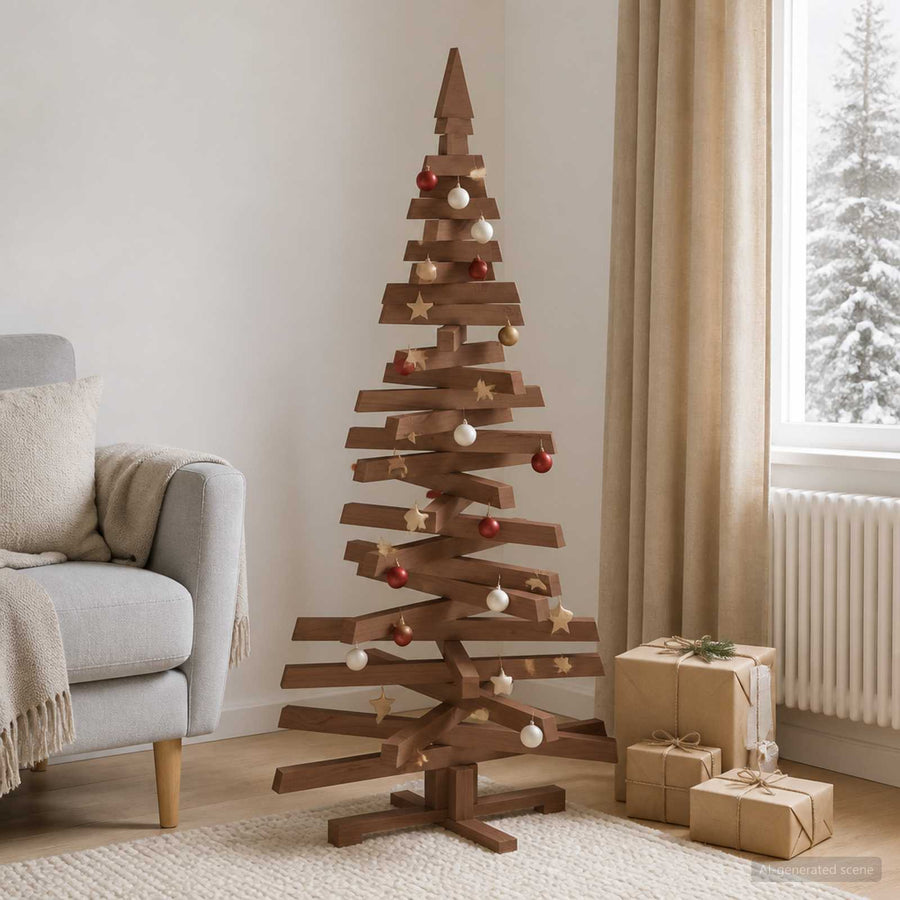 Houten Kerstboom Kotka 150 Cm Massief Grenenhout — Default Title