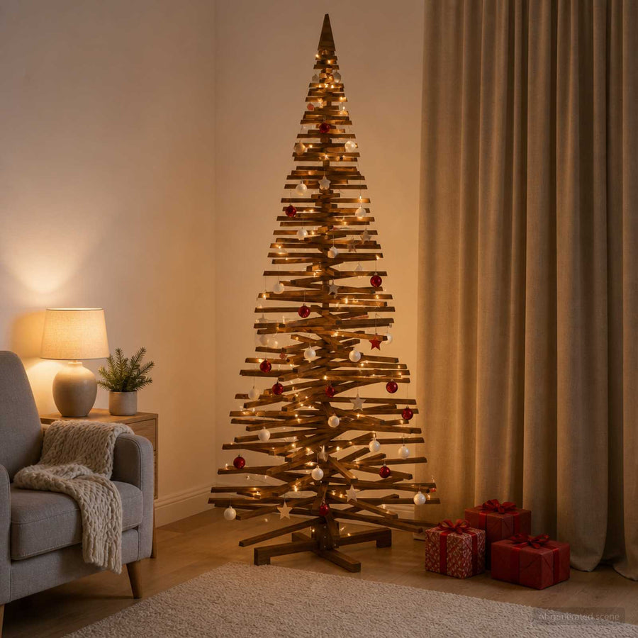 Houten Kerstboom Kotka 240 Cm Massief Grenenhout — Default Title