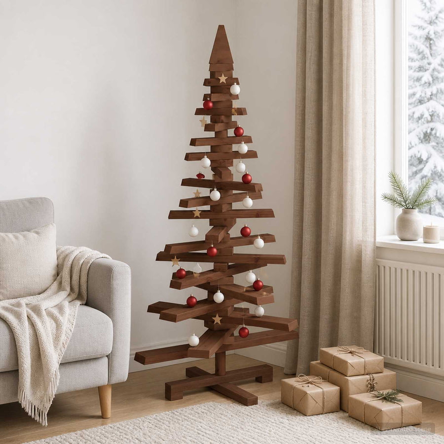 Houten Kerstboom Kotka 120 Cm Massief Grenenhout — Default Title