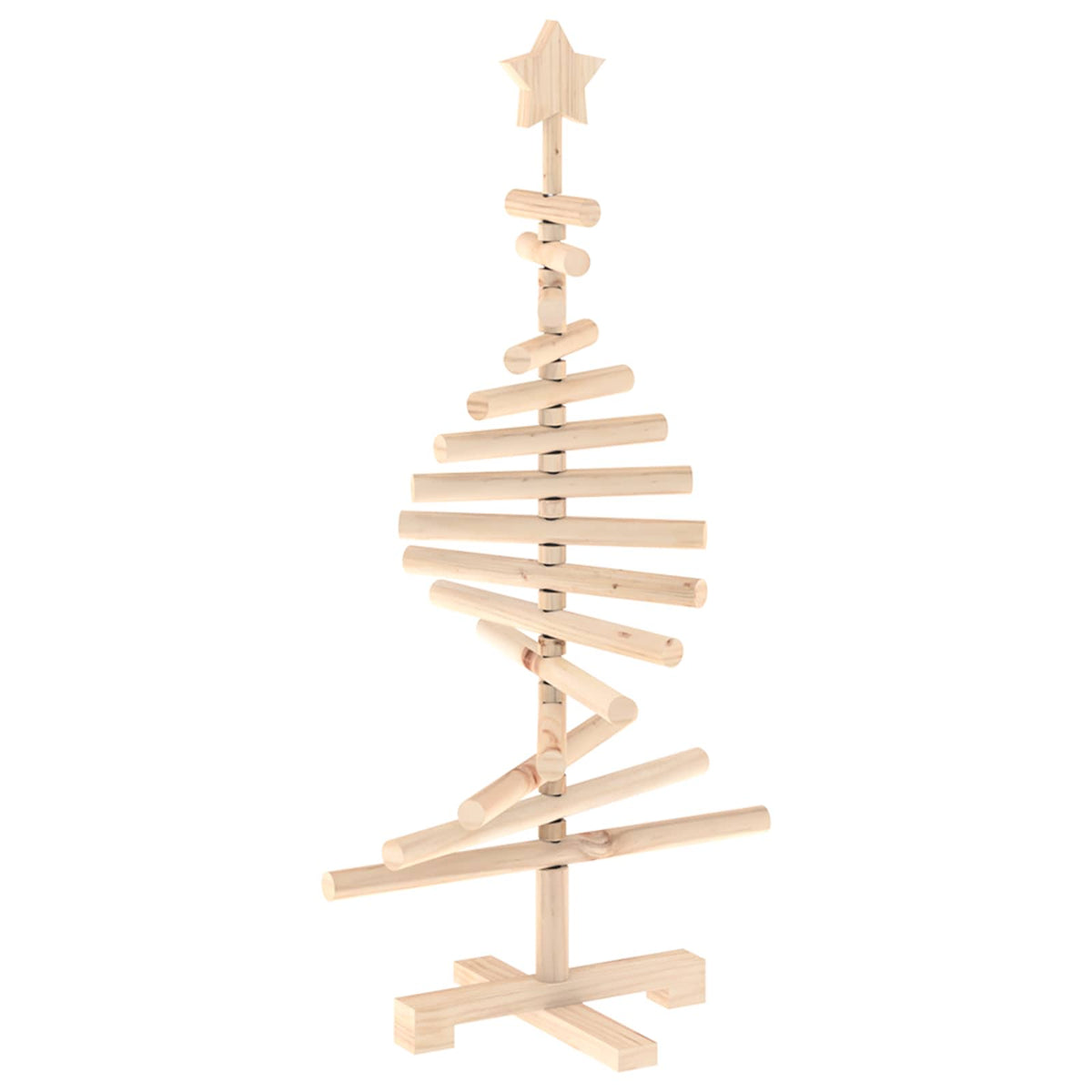 Houten Kerstboom Kotka 90 Cm Massief Grenenhout Natuurlijk