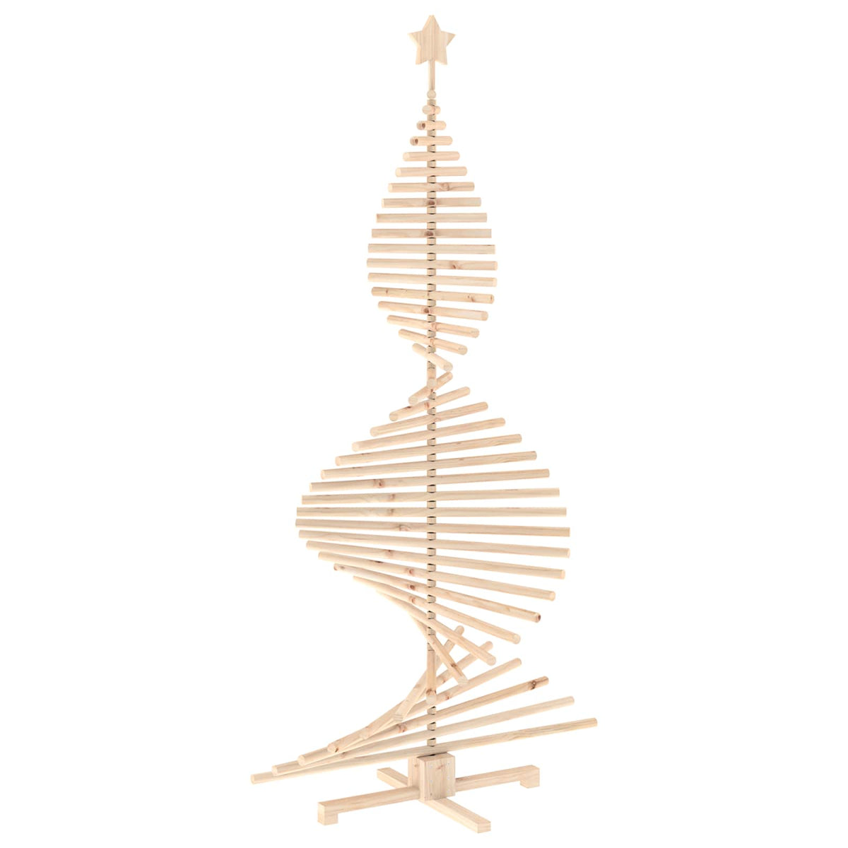 Houten Kerstboom Kotka 210 Cm Massief Grenenhout Natuurlijk