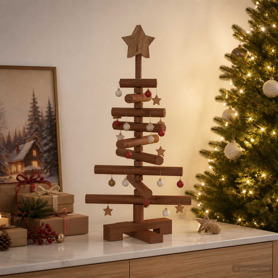 Houten Kerstboom Kotka 60 Cm Massief Grenenhout — Default Title