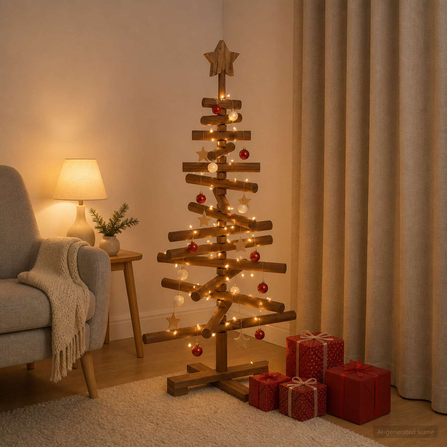 Houten Kerstboom Kotka 90 Cm Massief Grenenhout — Default Title