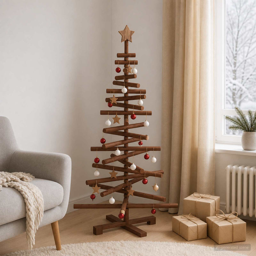 Houten Kerstboom Kotka 120 Cm Massief Grenenhout — Default Title