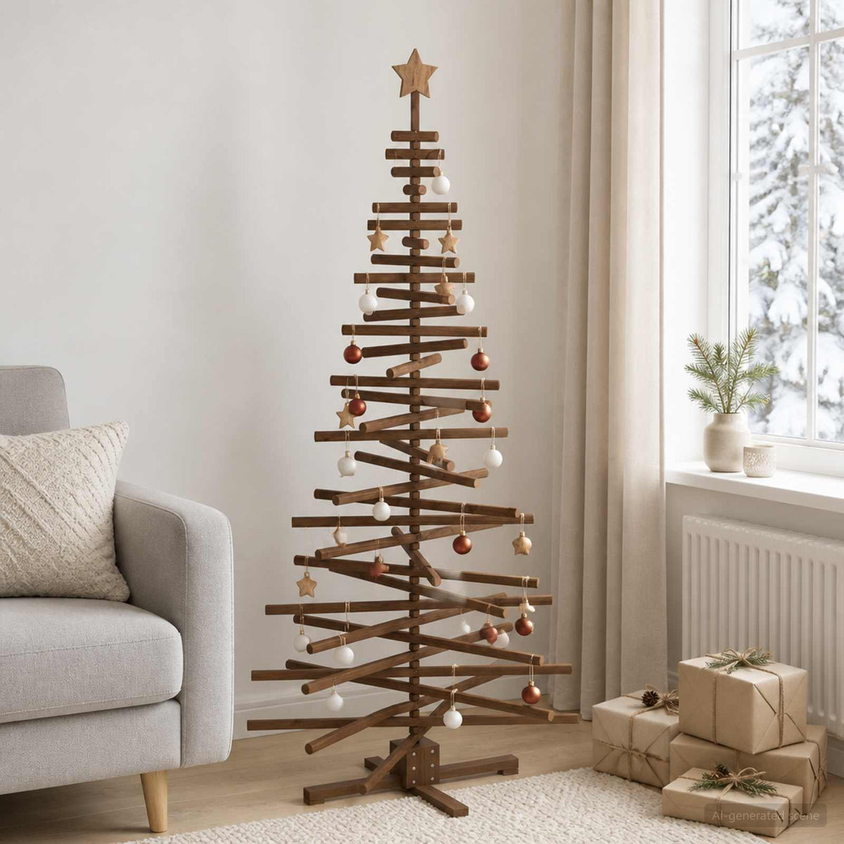 Houten Kerstboom Kotka 180 Cm Massief Grenenhout
