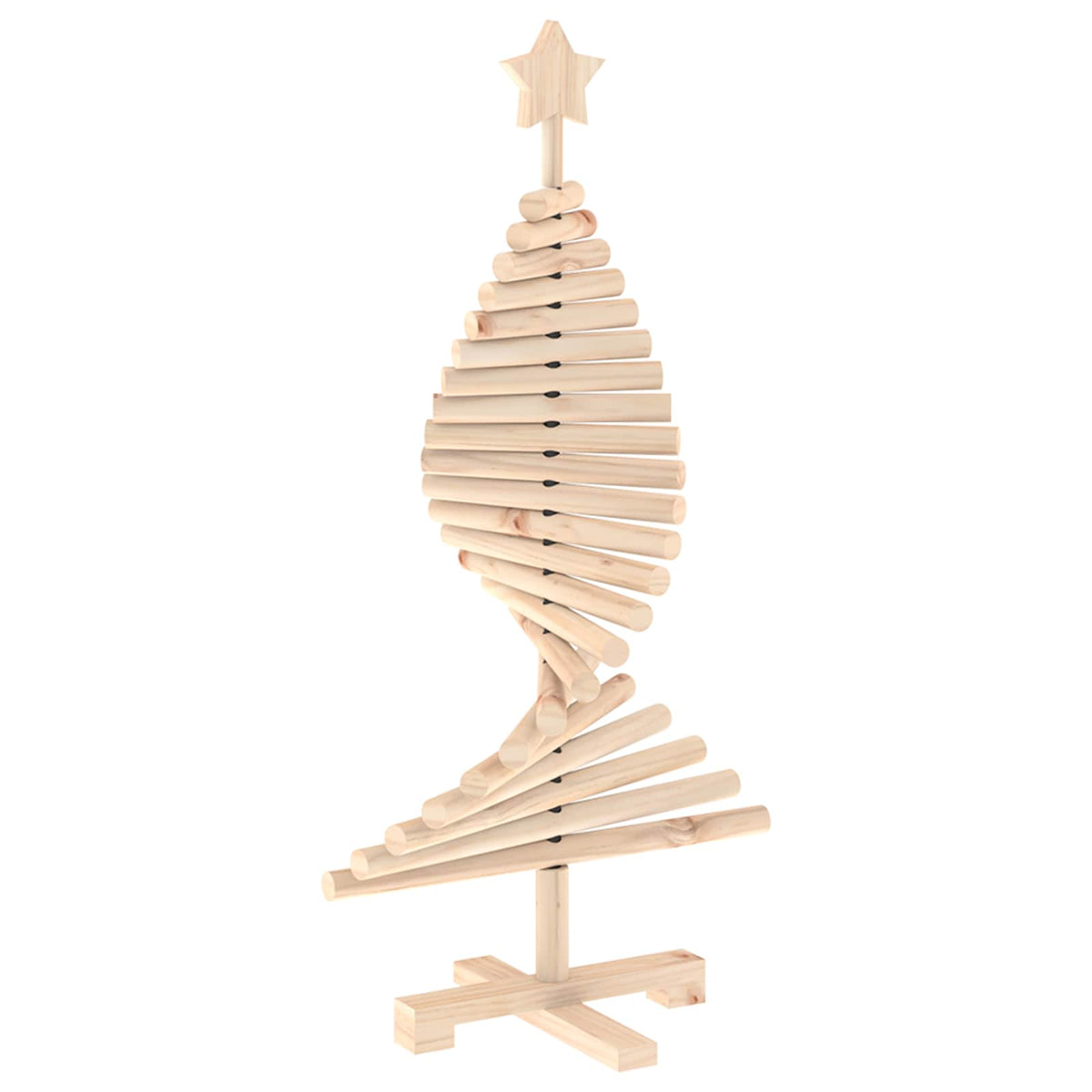 Houten Kerstboom Kotka 90 Cm Massief Grenenhout Natuurlijk