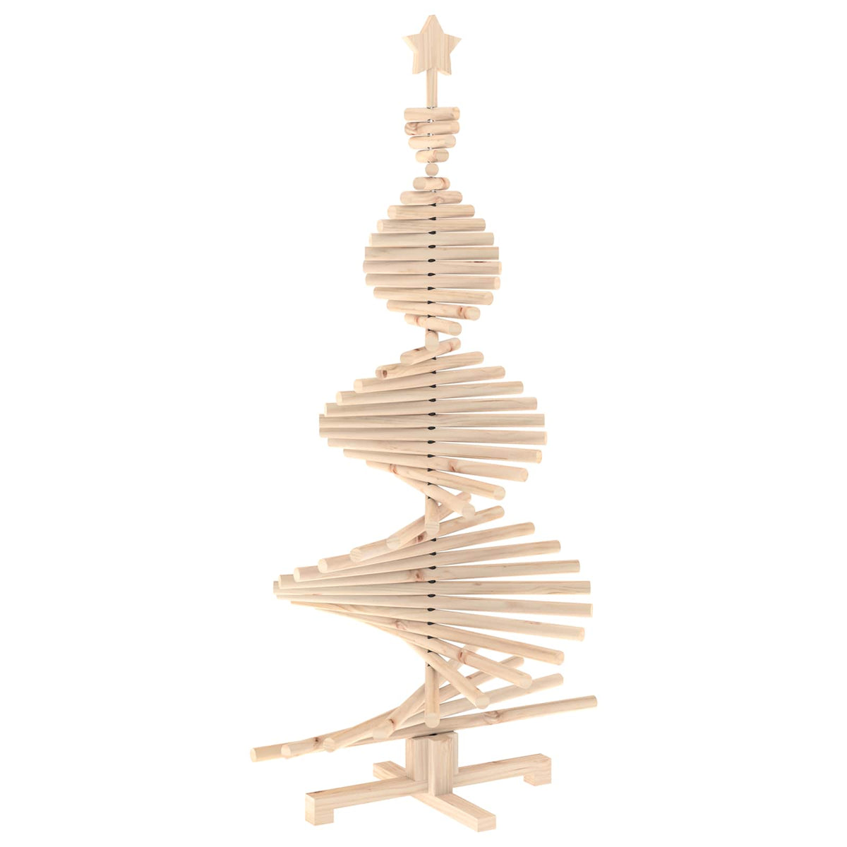 Houten Kerstboom Kotka 150 Cm Massief Grenenhout Natuurlijk