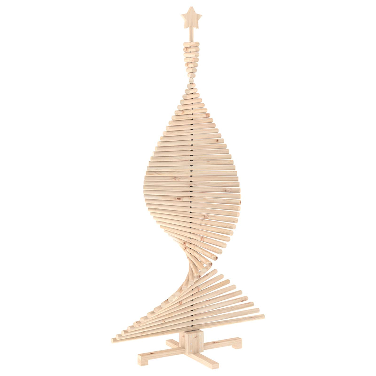 Houten Kerstboom Kotka 180 Cm Massief Grenenhout Natuurlijk