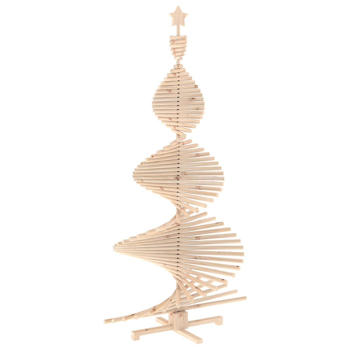 Houten Kerstboom Kotka 210 Cm Massief Grenenhout Natuurlijk