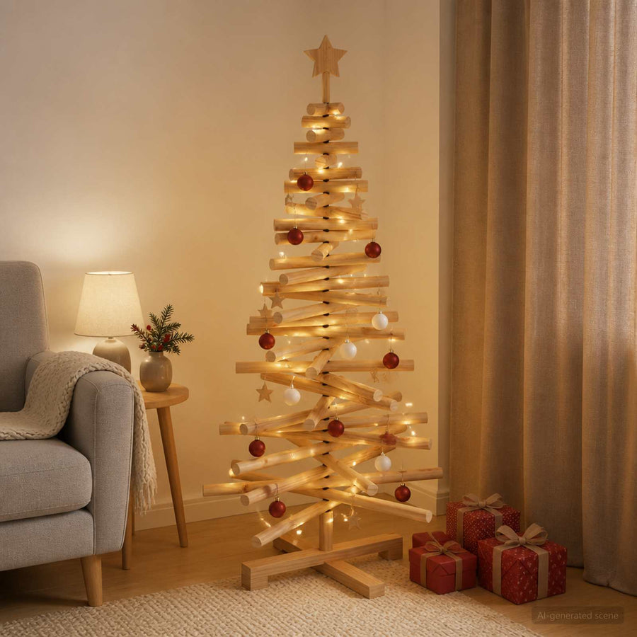 Houten Kerstboom Kotka 120 Cm Massief Grenenhout — Default Title