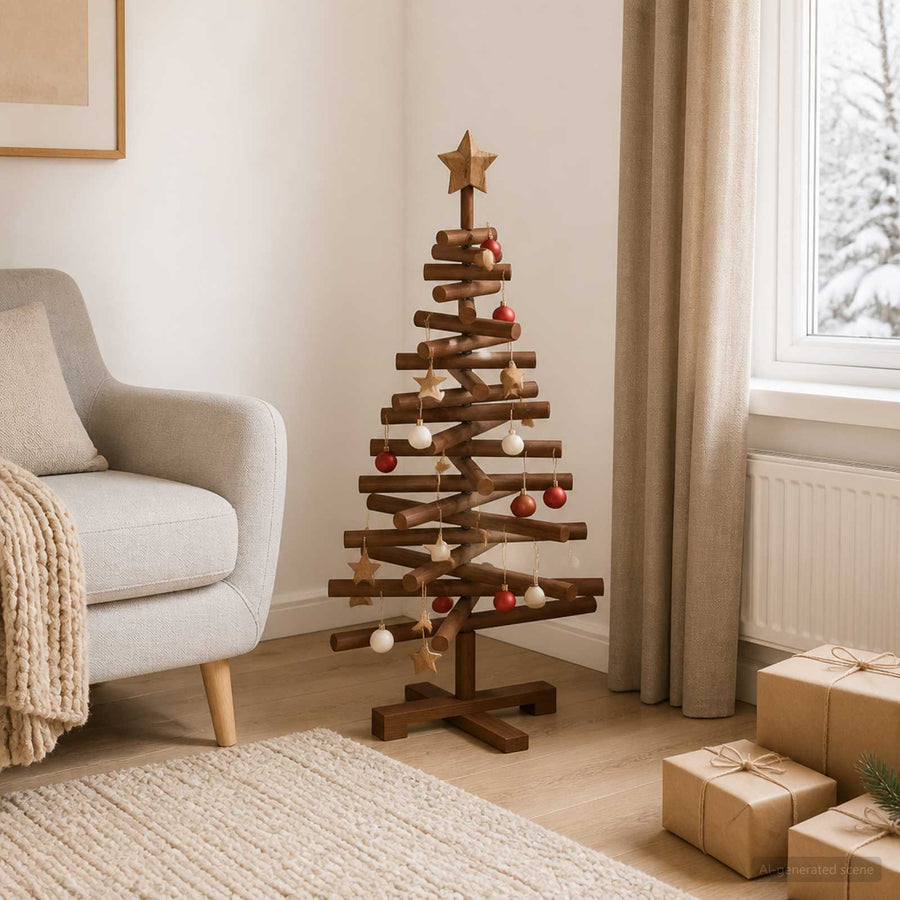 Houten Kerstboom Kotka 90 Cm Massief Grenenhout — Default Title