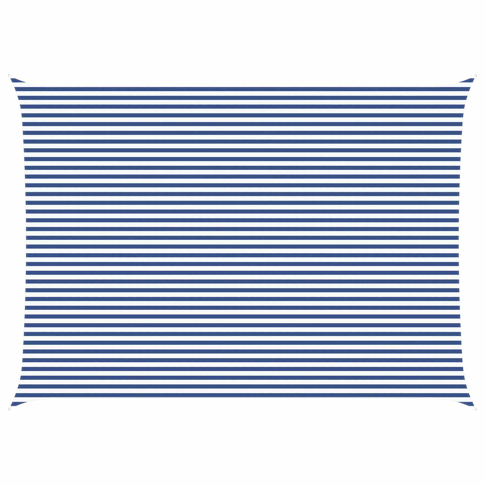 Schaduwdoek Rechthoekig - Oxford-stof – Blauw en wit