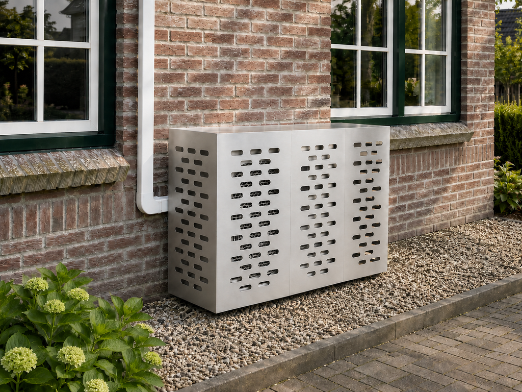 Airco ombouw Gegalvaniseerd staal Groot (110x50x80 cm) zonder pootjes – gecontroleerde versie