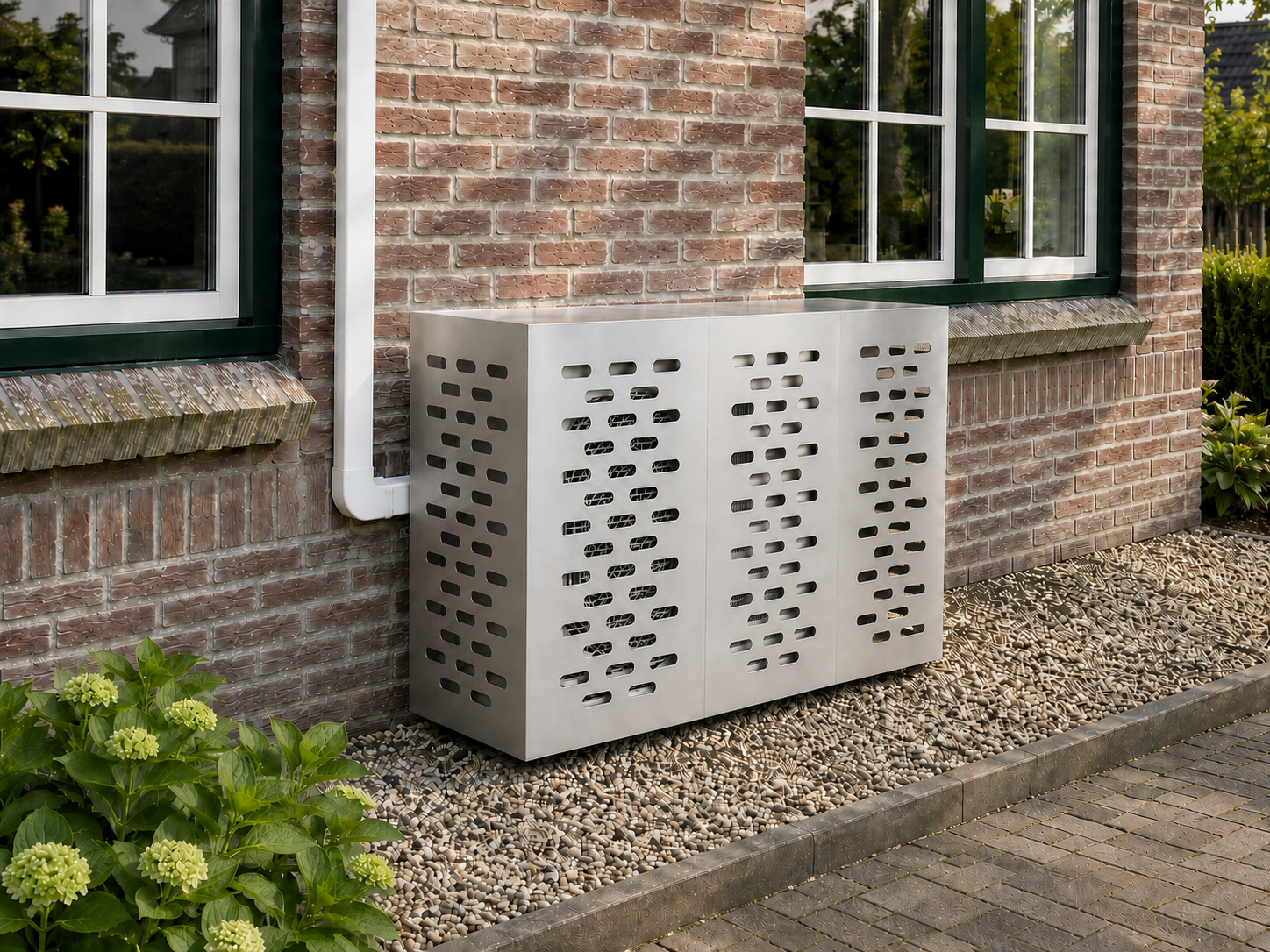 Airco ombouw Gegalvaniseerd staal Groot (110x50x80 cm) zonder pootjes – gecontroleerde versie