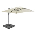 Vierkante parasol met voet 300 × 300 cm — Zand