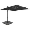 Vierkante parasol met voet 300 × 300 cm — Antraciet