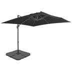 Vierkante parasol met voet 300 × 300 cm — Antraciet