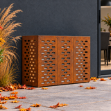 Cortenstaal airco ombouw, lineair, 110 x 50 x 80 cm — hoofd