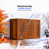 Cortenstaal airco ombouw, lineair, 110 x 50 x 80 cm — weerbestendig