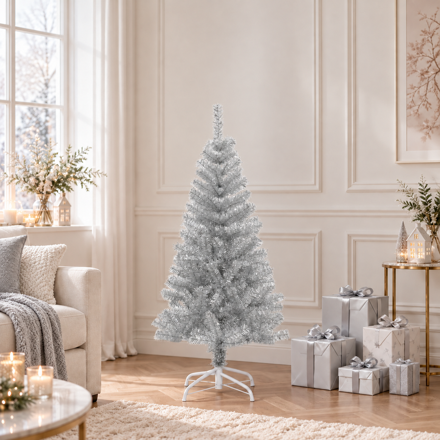 Kunstkerstboom — 120 x 65 cm / Zilver