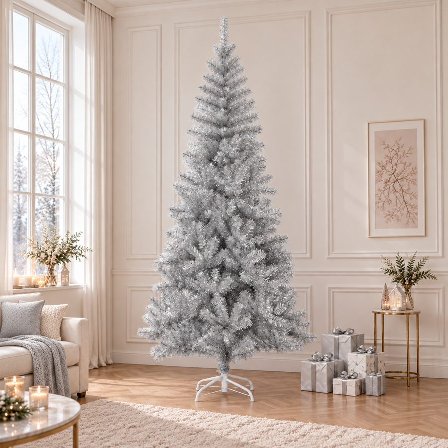 Kunstkerstboom — 240 x 120 cm / Zilver