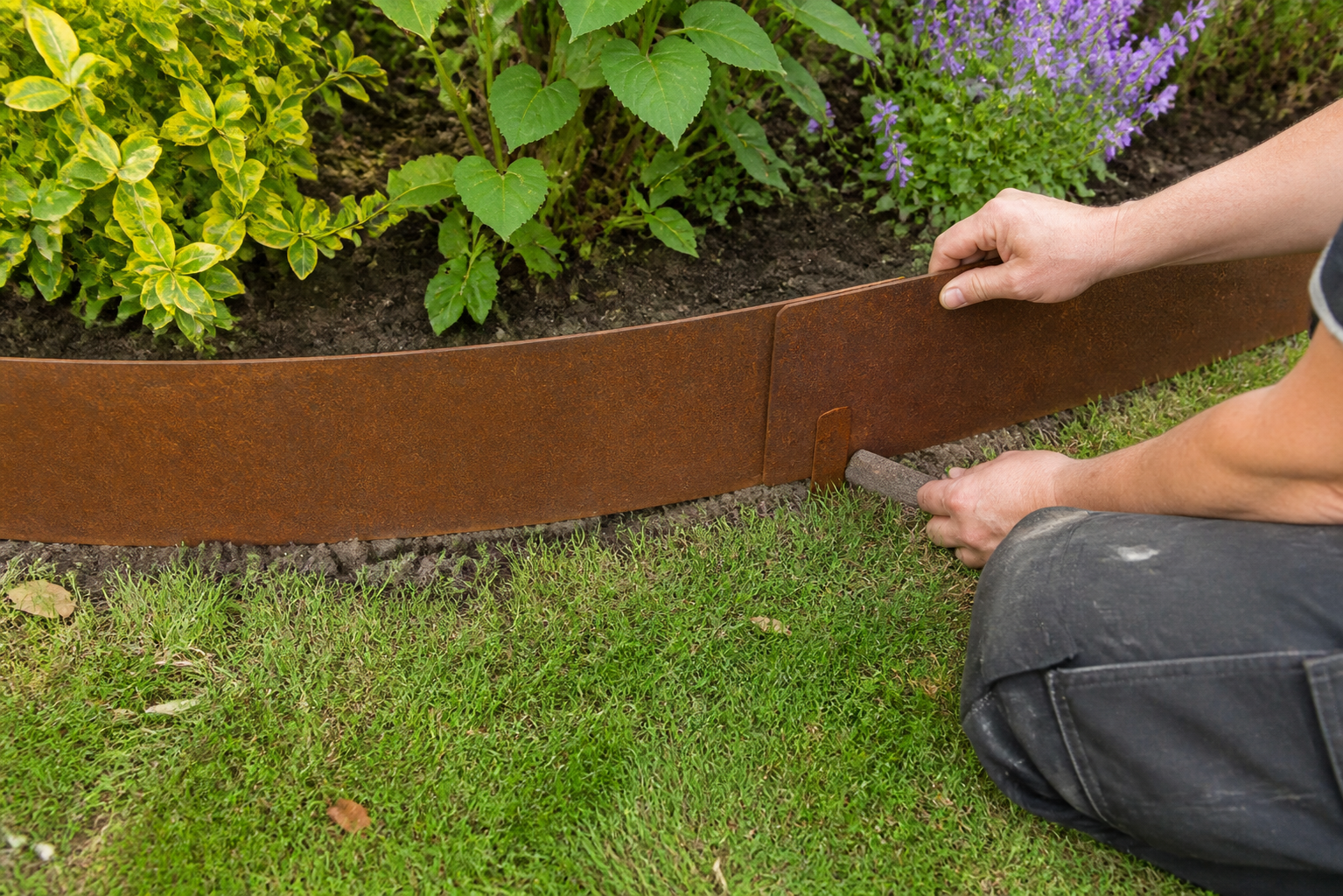borderrand hornbach: praktische toepassing van Flexibele metalen borderrand