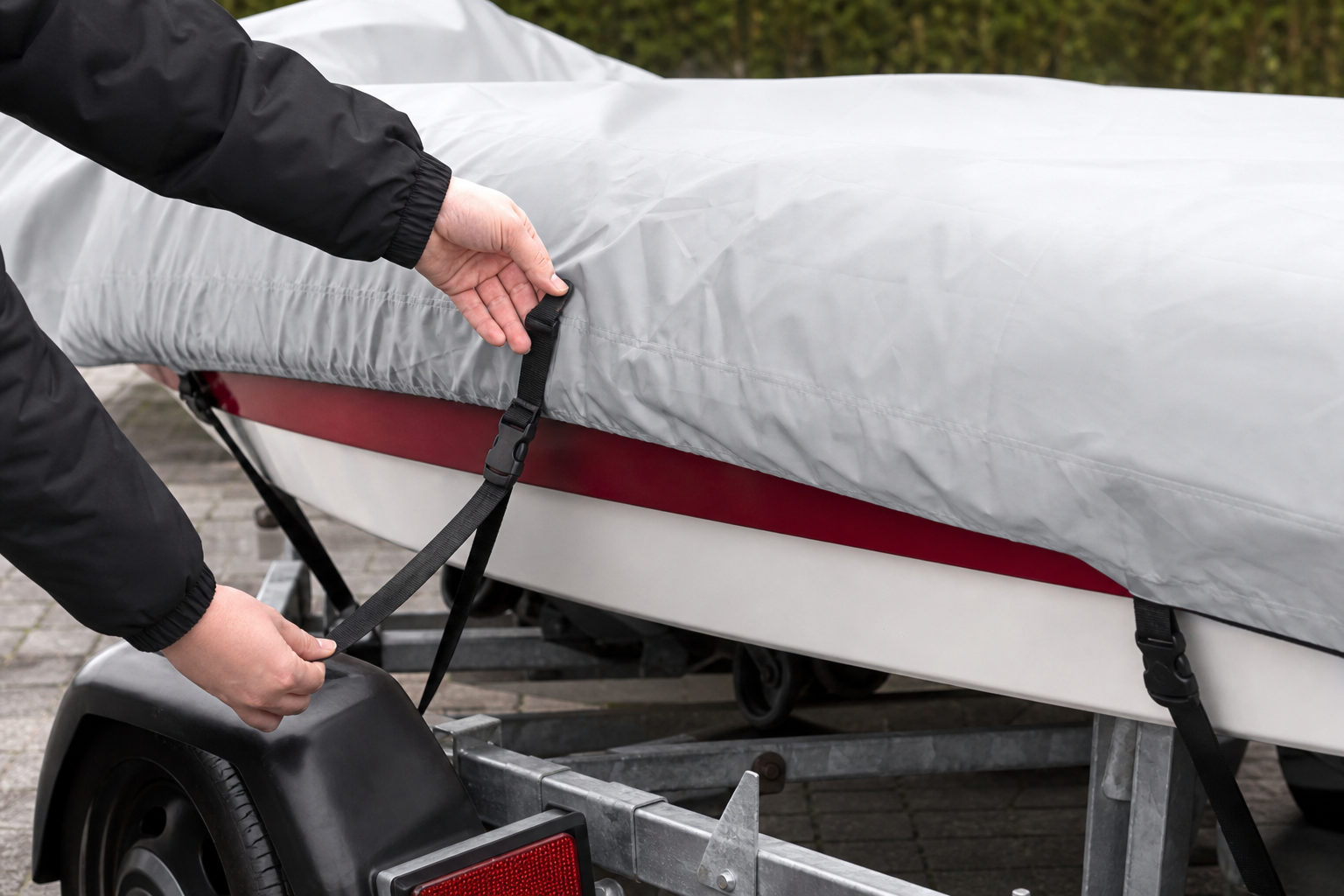 afdekzeil boot 6 meter: praktische toepassing van Boothoes van gecoat polyester – diverse maten