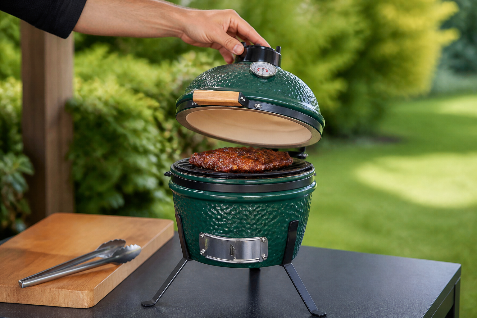 kamado joe junior: praktische toepassing van Kamado barbecue 2-in-1 van keramiek