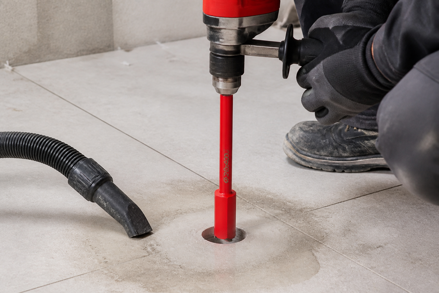 diamantboor 125mm: praktische toepassing van Diamantboor voor nat en droog boren