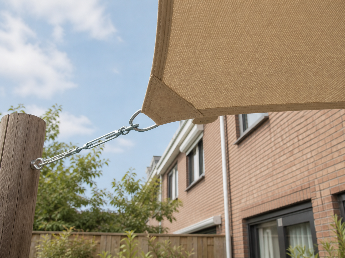 schaduwdoek waterdicht hornbach: praktische toepassing van Rechthoekig schaduwdoek van Oxford-stof
