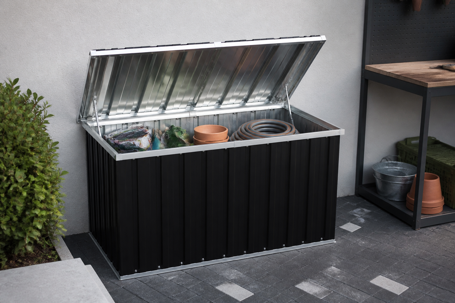 kussenbox waterdicht hornbach: praktische toepassing van Tuinbox van gegalvaniseerd staal – diverse maten
