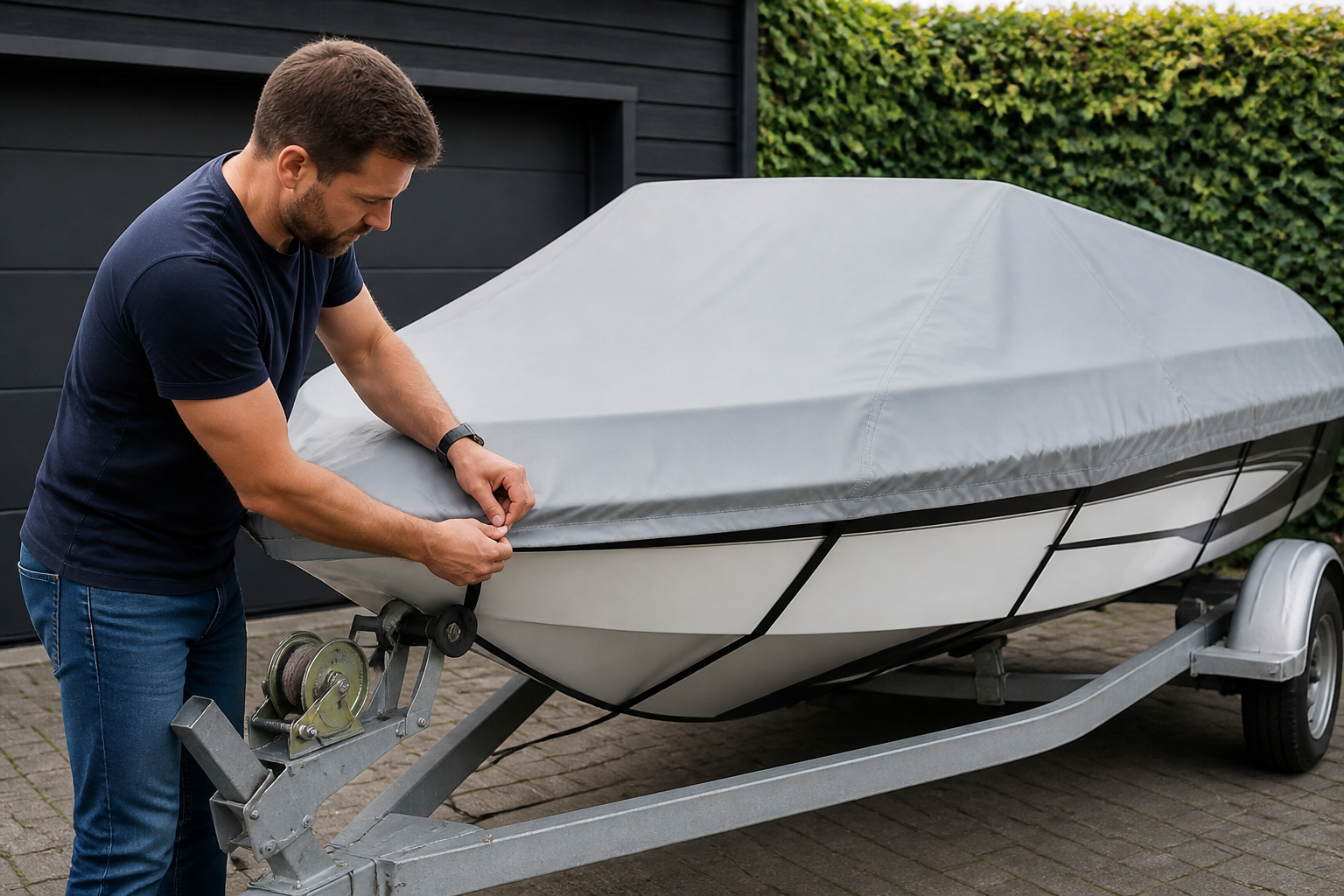 bootzeil reparatie: praktische toepassing van Bootzeil voor V-romp – diverse maten