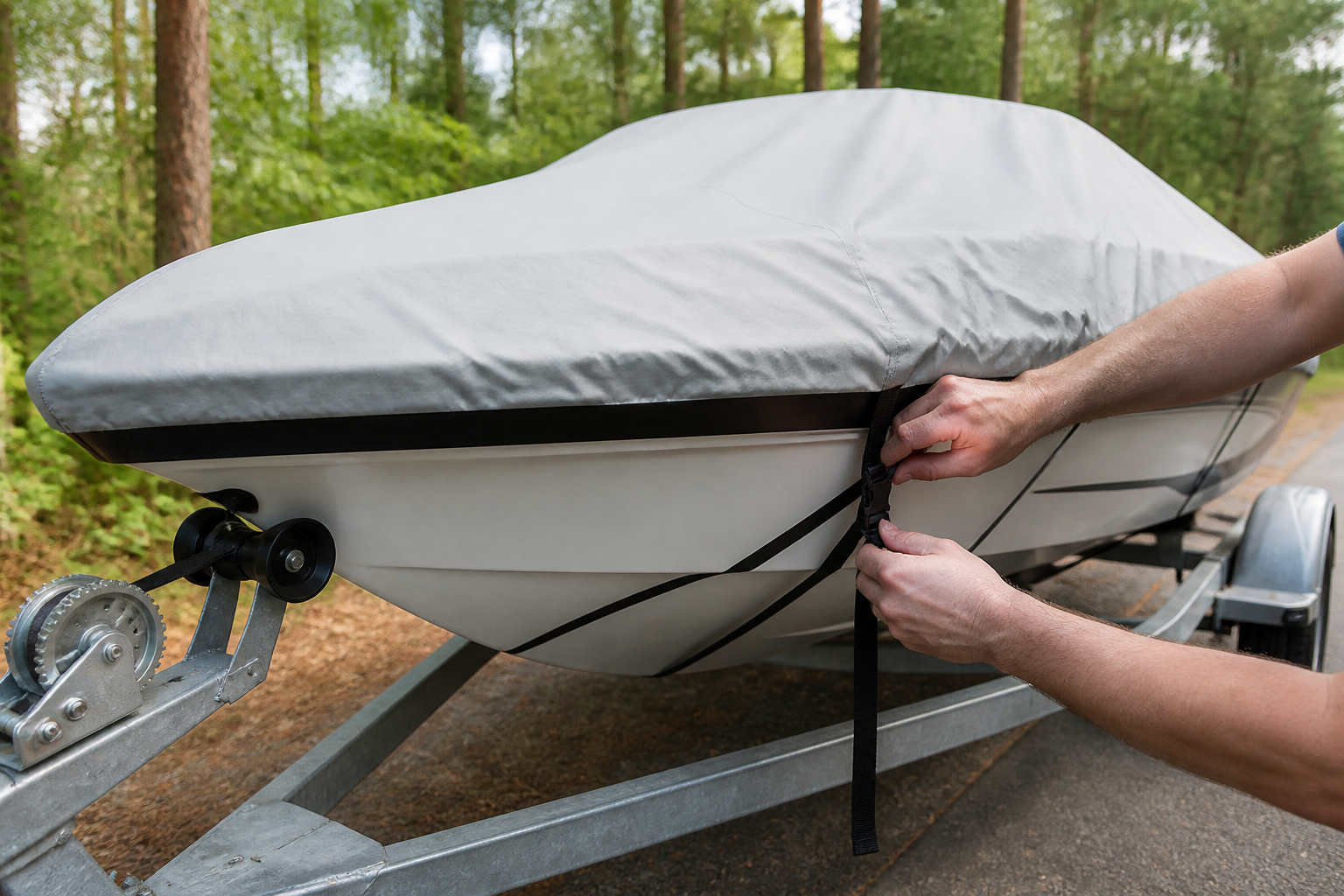 afdekzeil boot 4 meter: praktische toepassing van Bootzeil voor V-romp – diverse maten