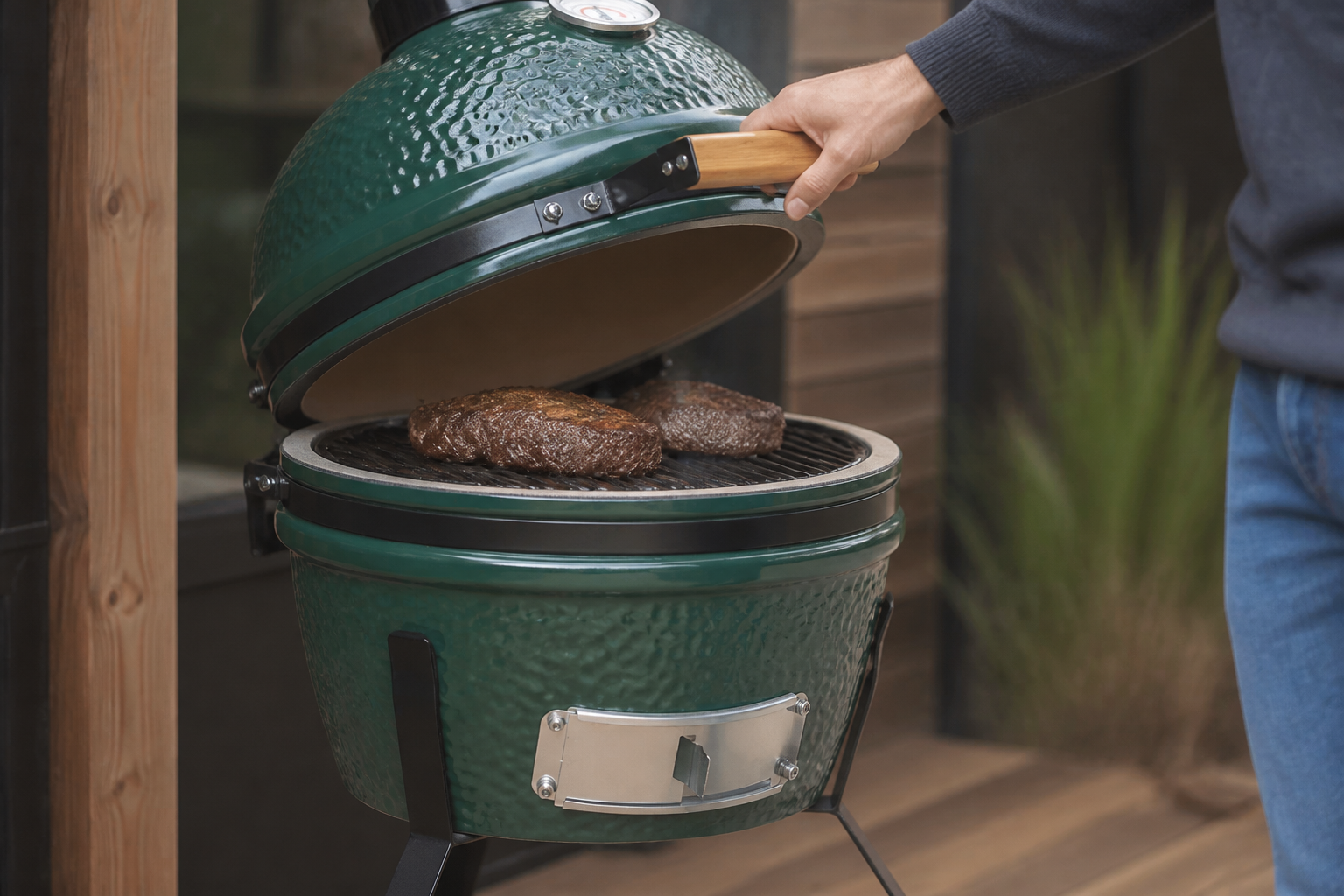 kamado barbecue grills: praktische toepassing van Kamado barbecue 2-in-1 van keramiek