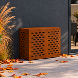 90 x 40 x 60 cm / Cortenstaal / Lineair sleufpatroon — hoofd