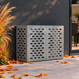 90 x 40 x 60 cm / Verzinkt staal / Lineair sleufpatroon — hoofd