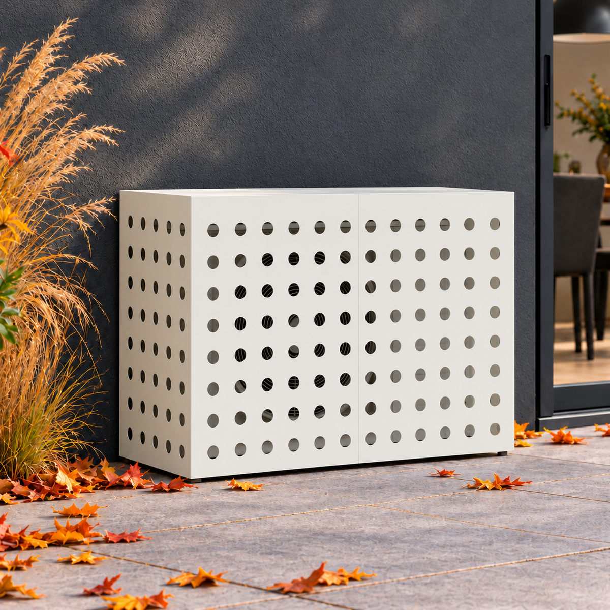 90 x 40 x 60 cm / Wit / Rond cirkelpatroon — hoofd