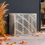 110 x 50 x 80 cm / Verzinkt staal / Bladeren golfpatroon — hoofd