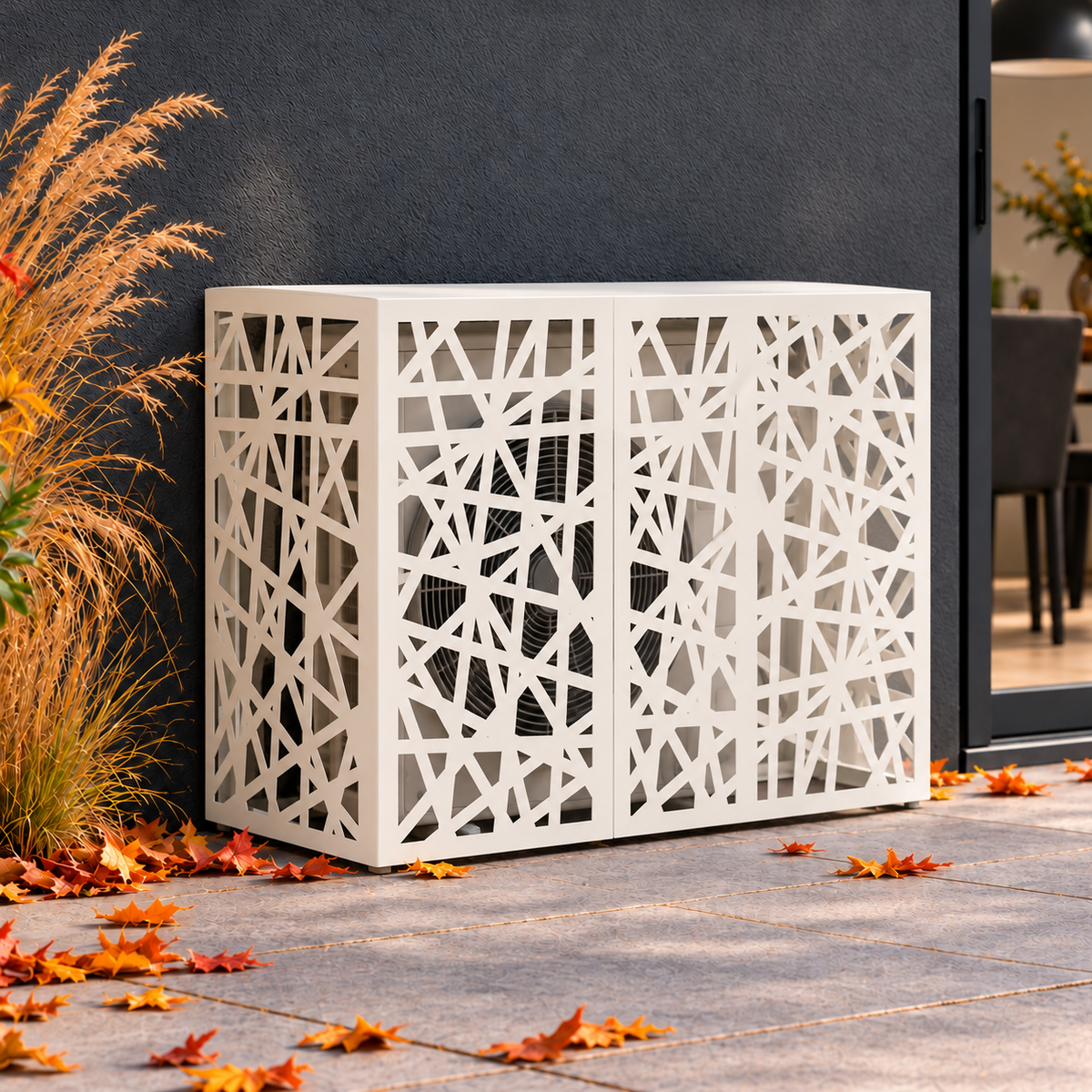 110 x 50 x 80 cm / Wit / Geometrisch gaaspatroon — hoofd