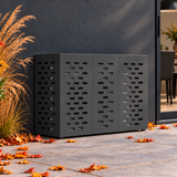 110 x 50 x 80 cm / Antraciet / Lineair sleufpatroon — hoofd