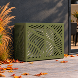 100 x 50 x 70 cm / Olijfgroen / Bladeren golfpatroon — hoofd