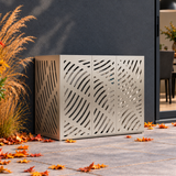110 x 50 x 80 cm / Roestvrij staal / Bladeren golfpatroon — hoofd