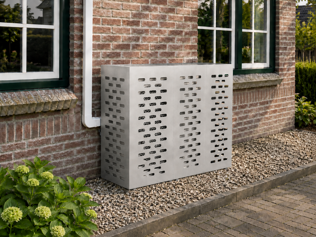 Airco ombouw Roestvrij staal hoog zonder pootjes – gecontroleerde versie