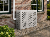 Airco ombouw roestvrij staal 110 x 50 x 105 cm – lineair sleufpatroon