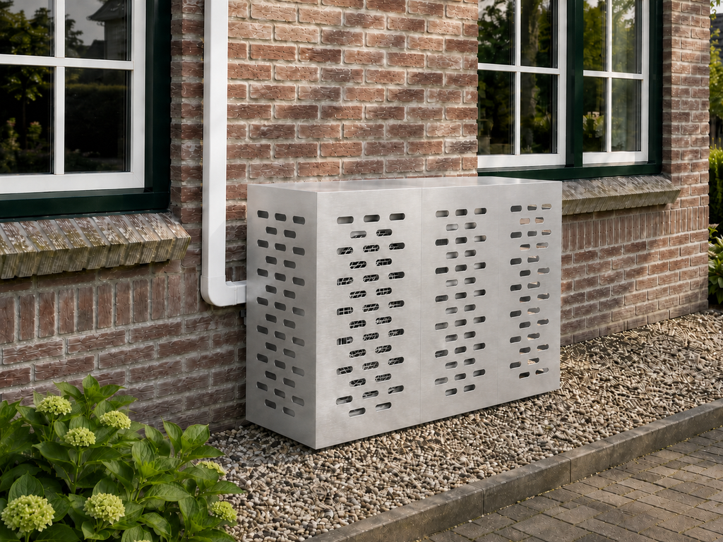 Airco ombouw Roestvrij staal Groot (110x50x80 cm) zonder pootjes – gecontroleerde versie
